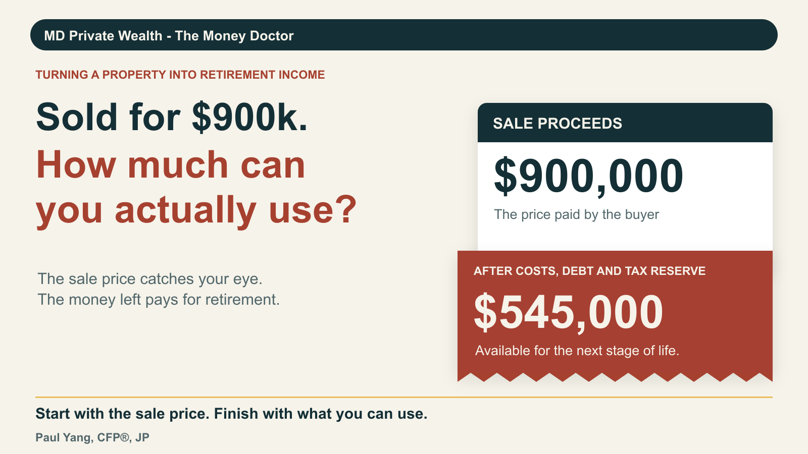 Selling for $900,000? How Much Will You Actually Keep?